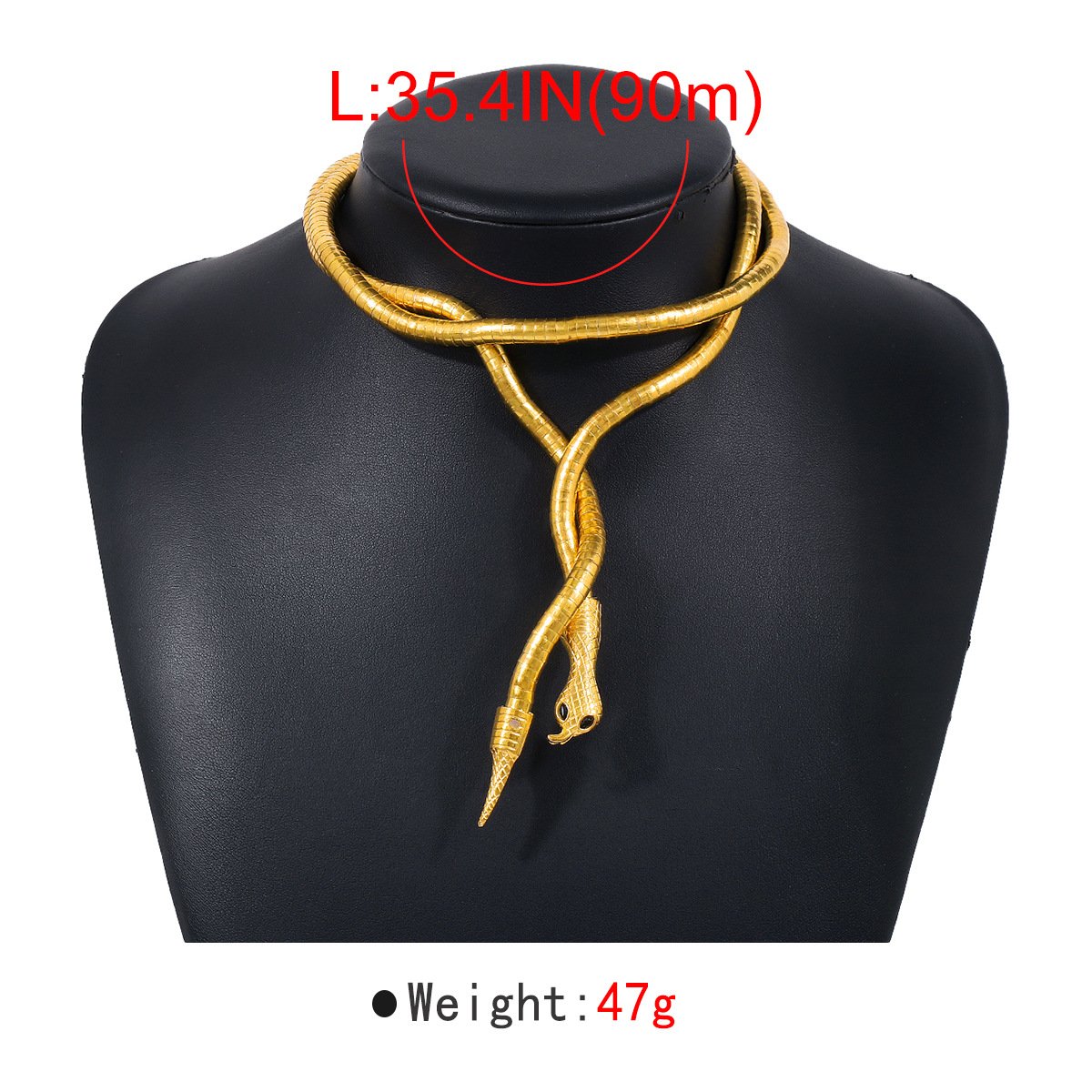 Personalised Wrapped Snake Necklace And Adjustable Bracelet Set_voghion.com