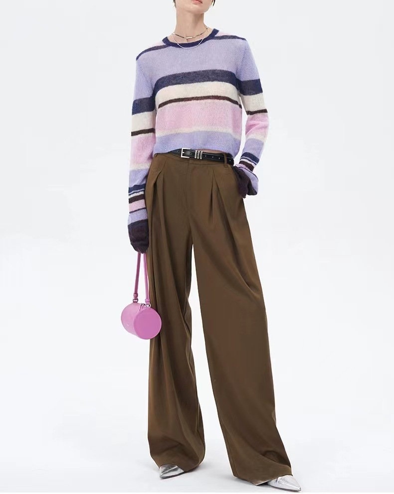 Irregular Striped Sweater Image 8