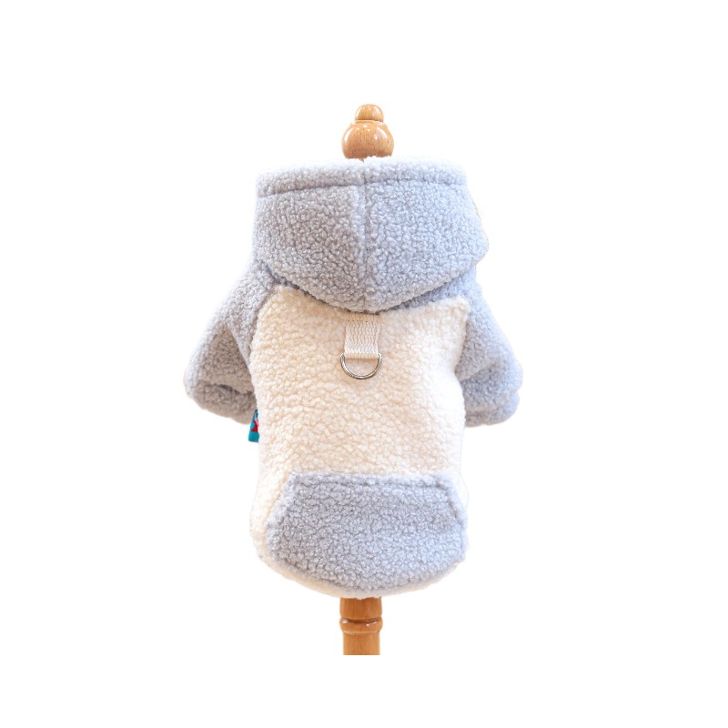 Ropa de mascotas otoño e invierno nuevo cálido forro de lana estilo coreano suéter cálido color frío-resistente Cordero polar tracción suéter