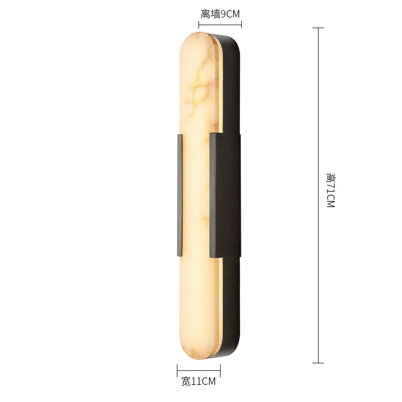 Lámpara de pared de mármol natural española simple y moderna, lámpara Zhongshan, lámpara de diseño para sala de estar, pasillo, dormitorio, lámpara de noche