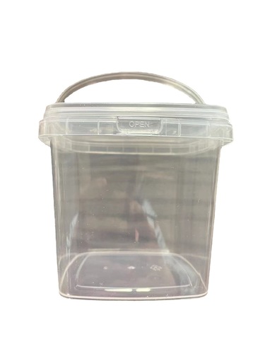 Factory direct sales transparent portable square plastic bucket storage bucket food bucket milk tea jellyfish braised takeaway packaging bucket