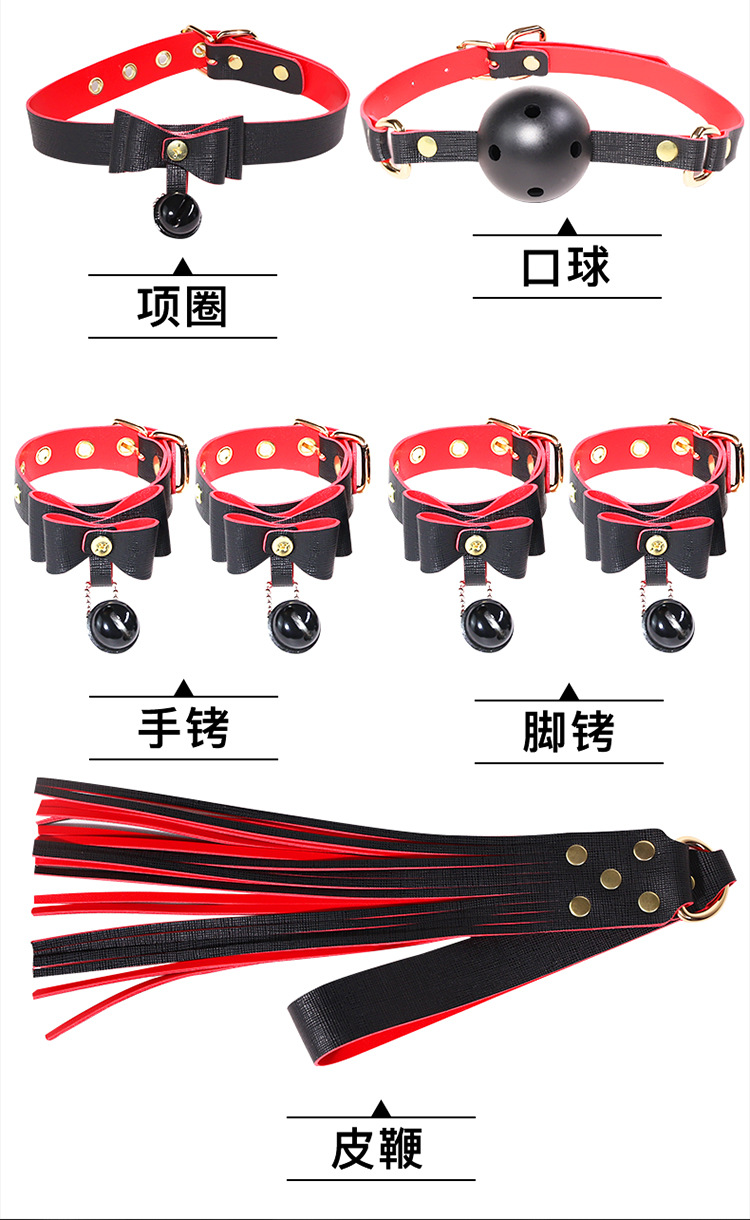 SM Flirting Bundle Set for Couples with Handcuffs, Nipple Clamps and Bondage Accessories — detail image 19