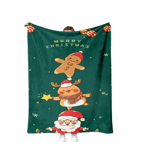Christmas best-selling flannel throw blanket festive holiday decoration Christmas gift throw blanket nap time throw blanket