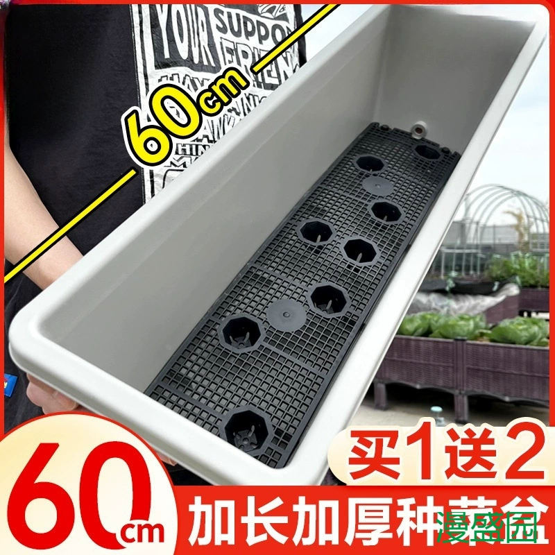 Прямоугольная пластиковая цветочная чаша/цветочный ящик клубничный горшок для выращивания домашнего овощного горшка