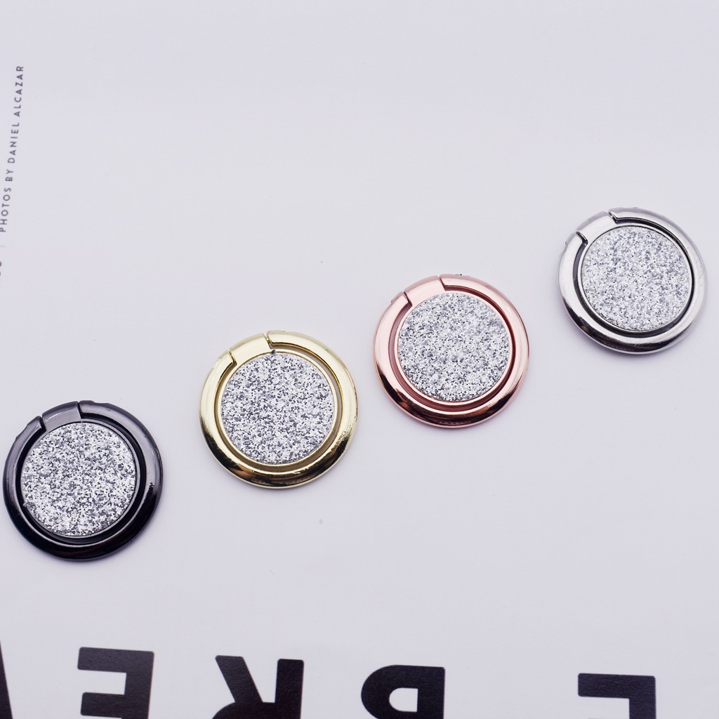 Nueva rotación 360 soporte teléfono móvil rosa anillo hebilla flash Parche lindo nuevo teléfono móvil teléfono redondo anillo hebilla