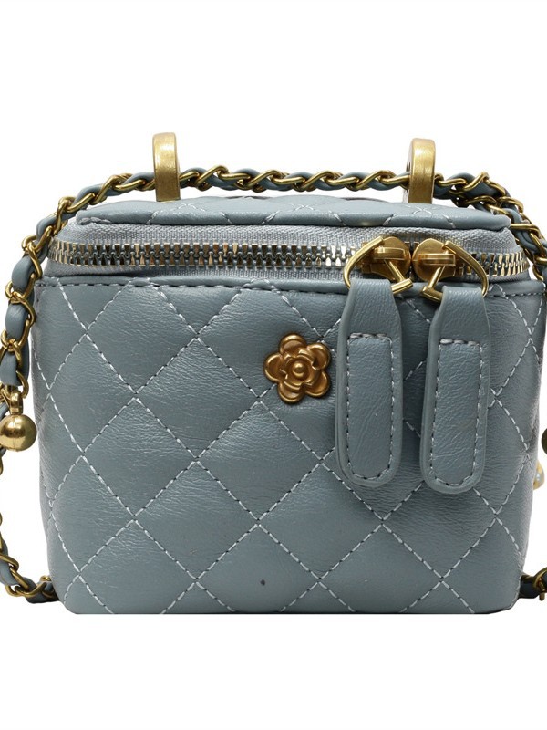 Bolsa de viento de fragancia transfronteriza para mujeres 2025 nueva moda versátil mini bolso cuadrado de alta calidad sensación exquisita cadena mochila