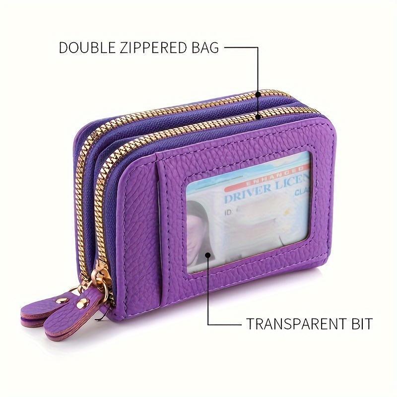 2025 New Model Cross-Border Dropshipping Compact Double-Zip Wallet (with Transparent Window, Large Size)