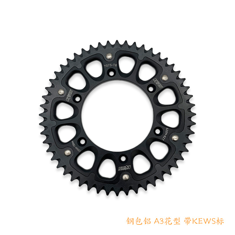 Motocicleta de todo el camino Kews K16 / K18 / K23 disco de cadena trasero gran disco de dientes gran disco de engranaje