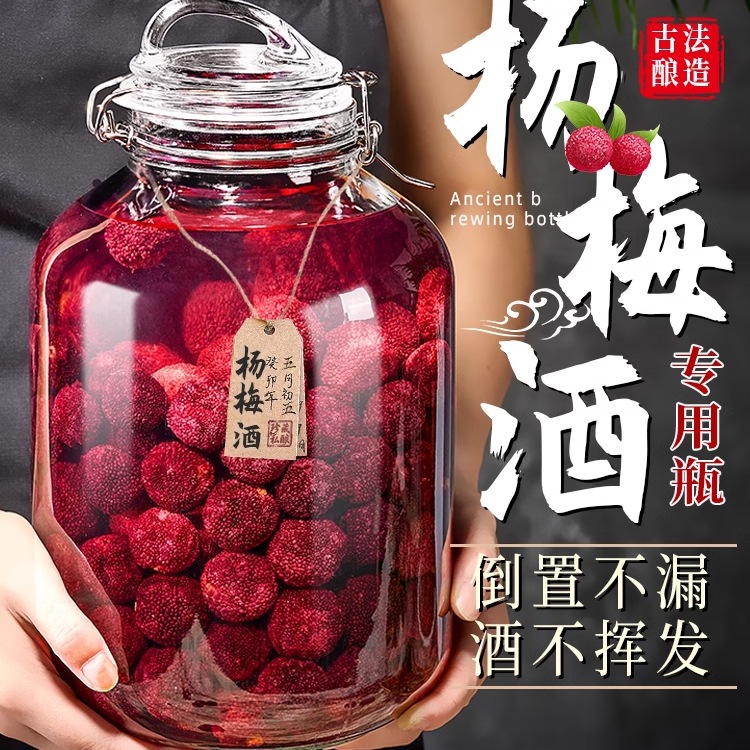 玻璃密封罐泡酒瓶容器杨梅青梅果酒瓶空瓶酿酒罐食品级泡酒罐