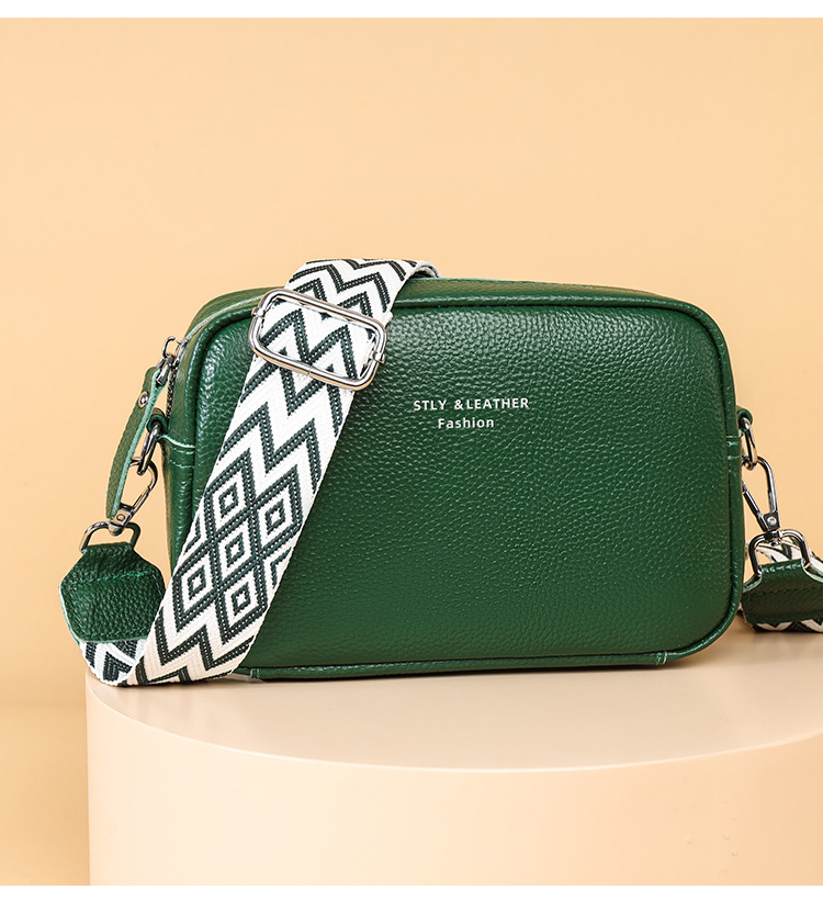 Genuine Leather Small Square Shoulder Bag For Women Versatile_voghion.com