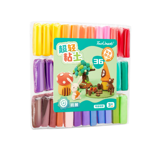 Bagged ultra-light clay plasticine 24-color 12-safe children's kindergarten Touch mark Bagged ultra-light clay