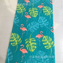 定制纯棉印花沙滩巾全棉割绒活性印花浴巾吸水环保外贸出口浴巾