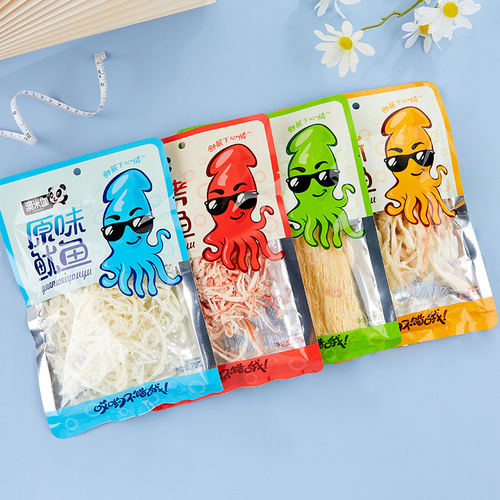 Spicy and Original Hand-Torn Squid, Accordion Squid, Grilled Squid Snacks, Seafood Snack Bagged Dried Squid Fillets Wholesale