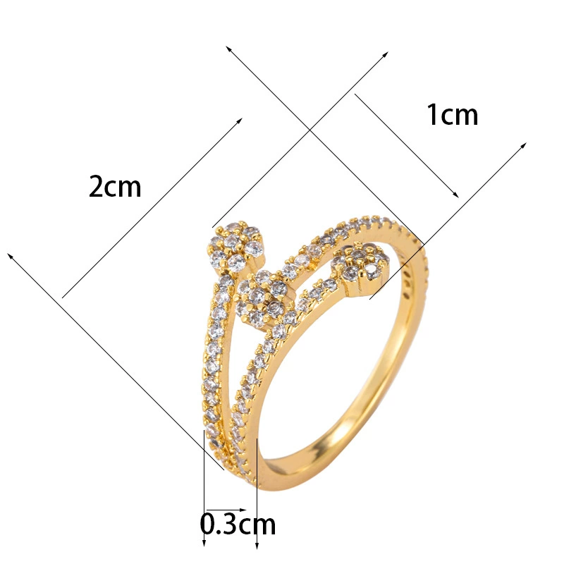 Brand adjustable wavy ring, internet celebrity, does not fade, simple and elegant design, on index finger