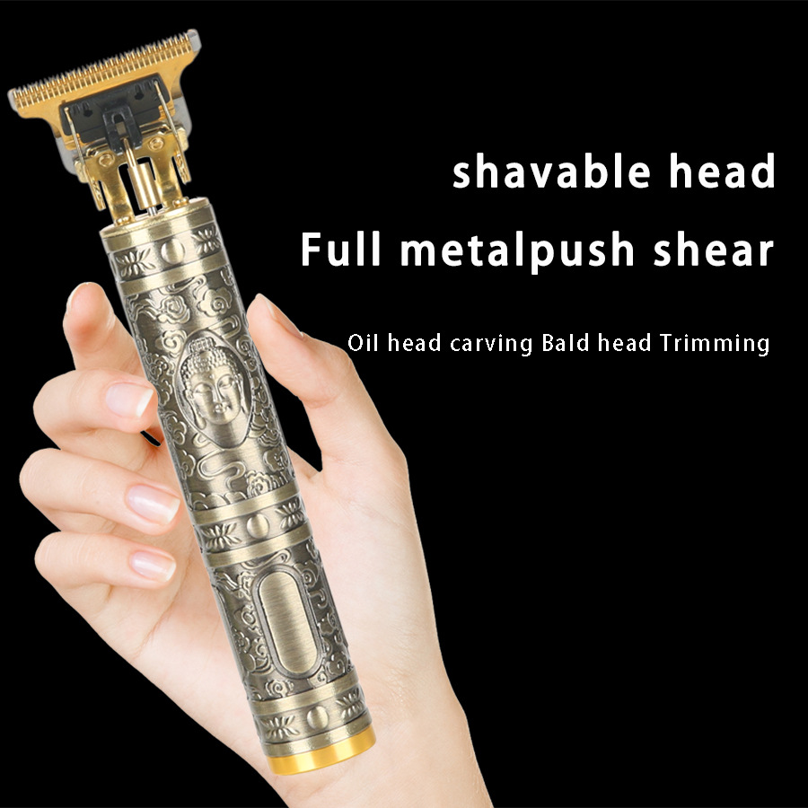 Corte de pelo eléctrico transfronterizo al por mayor retrógrado tallado impulsor eléctrico cabeza baldía de aceite impulsor eléctrico cortadora de plástico afeitar