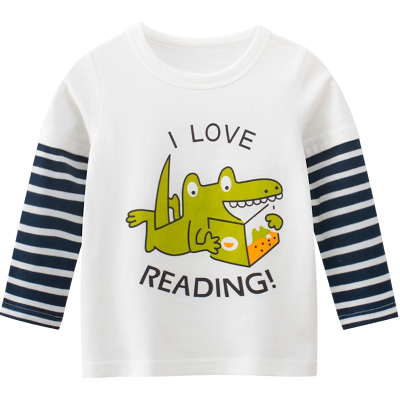 27 Niños ropa para niños Otoño Nuevo estilo coreano Camiseta de manga larga para niños Camisa de fondo para niños ropa de bebé entrega de una pieza