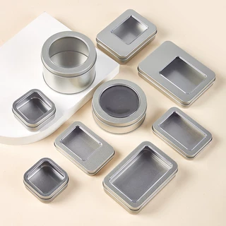 定制透视开窗铁盒食品级收纳储物罐马口铁罐包装首饰礼品收纳定做