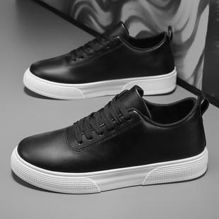 Four Seasons Men's Shoes Slip-on Skate Shoes Small Black Lazy Shoes Casual Lightweight sneaker Foreign Trade Cross-border Flat Shoes for Men