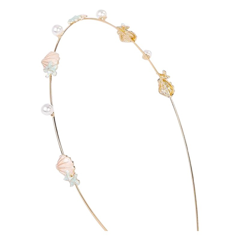Nueva moda coreana Diamante estrella de mar Diadema Accesorios de diadema de aleación de diamantes de imitación Joyería para el cabello simple Suministro de boutique