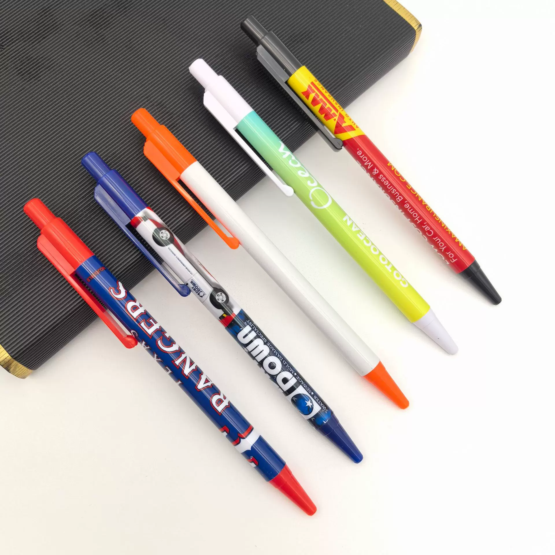 热销定制花膜笔按动促销便宜笔热转印广告笔卡通图案定制圆珠笔