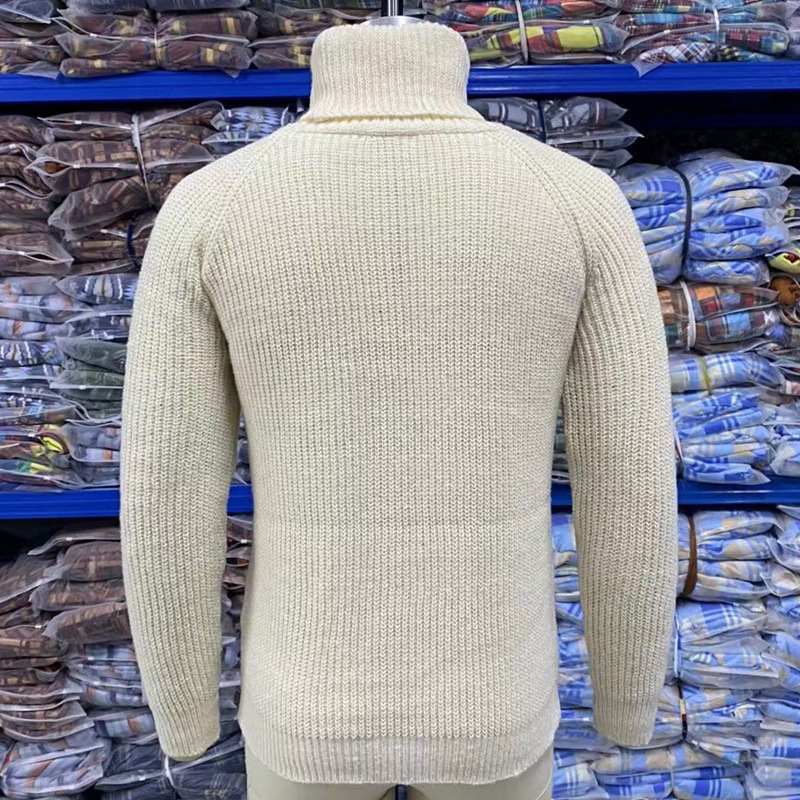 ​Men's & Women's Oversized High-Neck Knit Sweater – Vintage-Inspired Chunky Pullover For Winter, Casual & Chic (Beige, M-3XL)​_voghion.com