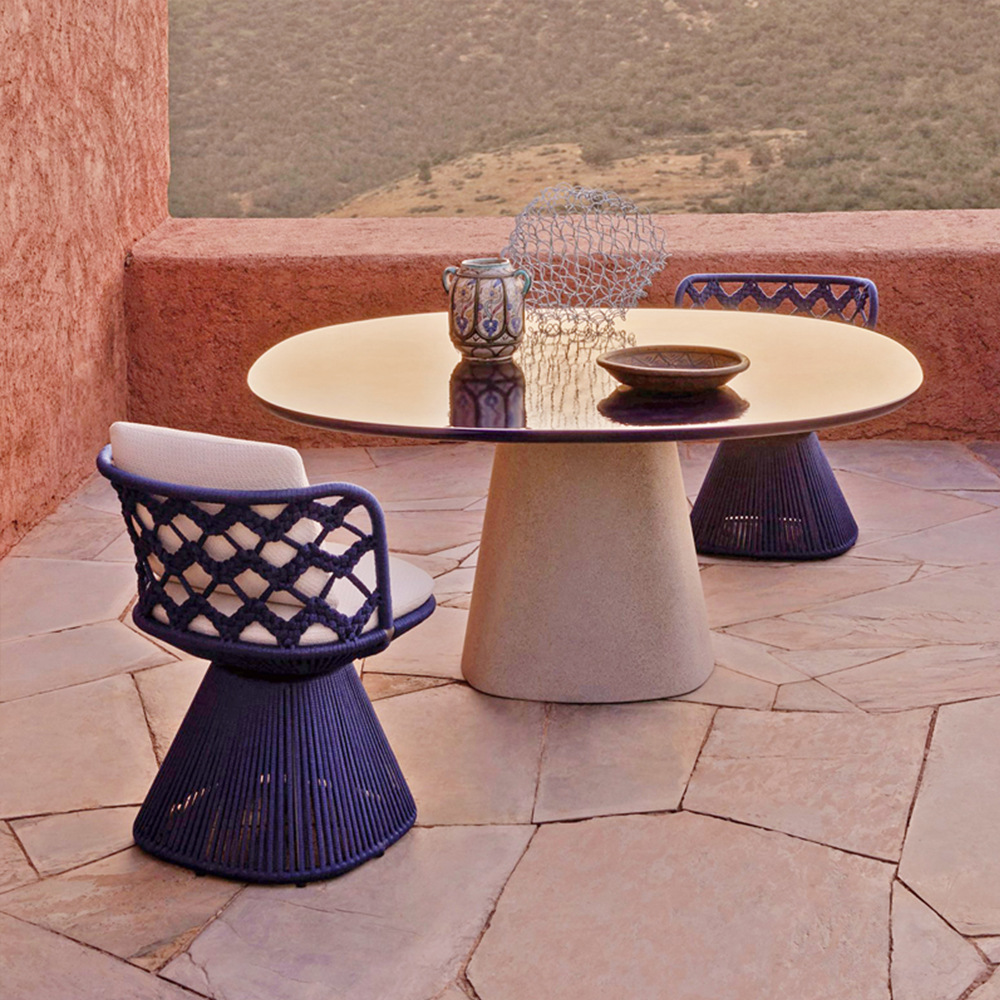 Outdoor Balcony Wicker Chair Set of Three, Outdoor Sofa Chairs, Waterproof Garden Courtyard Leisure Wicker Table and Chair Furniture