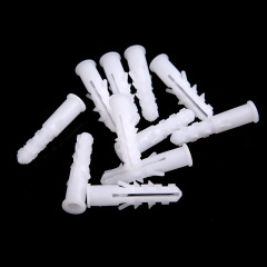 100個の8*40mmテーパー膨張ゴム栓白色ゴム栓プラスチック膨張管プラスチック膨張管締め付け膨張栓