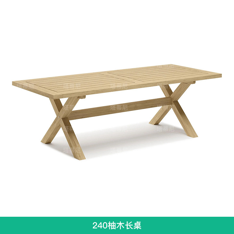 Mesas y sillas de teca para exteriores para villas, hoteles, patios, jardines, ocio al aire libre, terrazas de ratán, muebles de madera maciza impermeables y resistentes al sol.