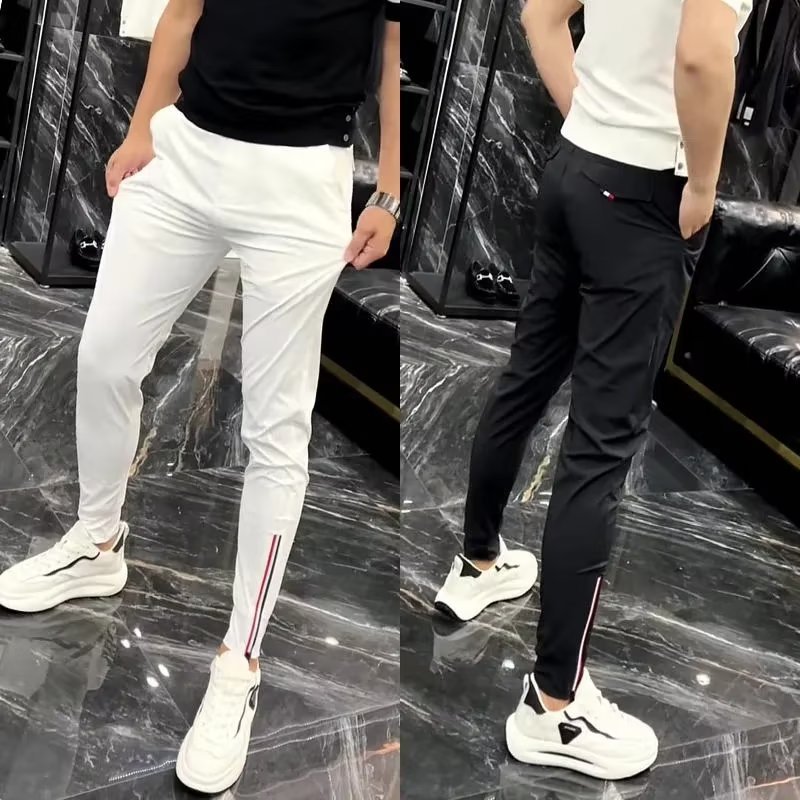 男士九分裤修身束脚小脚裤男社会精神小伙裤快手红人同款休闲裤子