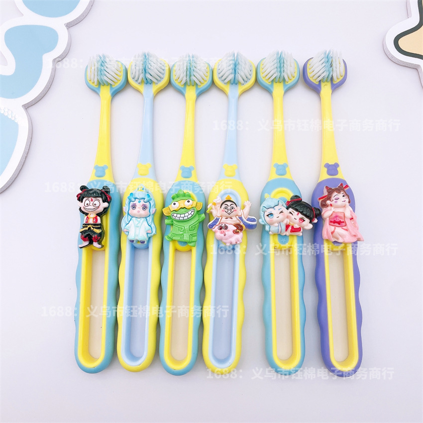 Which Aobing Children's Toothbrush 3-6 Years Old 2-12 Years Old Entrapment Beast Three-sided Toothbrush Baby Toothbrush Gingival Protection Tooth Protection Batch