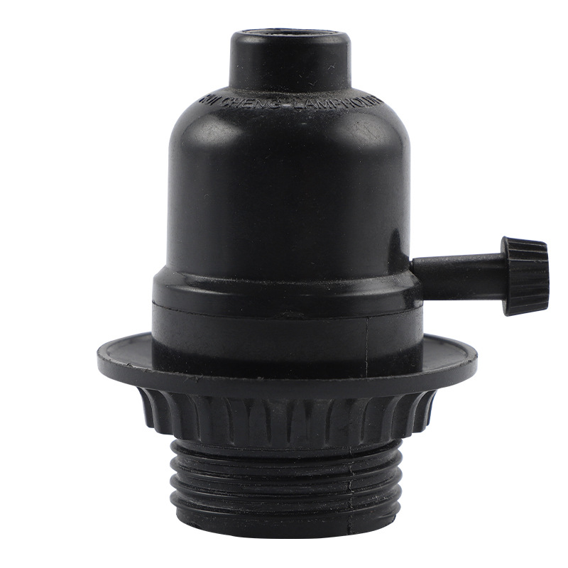 E26 cremallera interruptor baquelita soporte de la lámpara perilla anillo exterior con interruptor soporte de la lámpara E26 baquelita autobloqueo cuerpo de luz titular de la lámpara