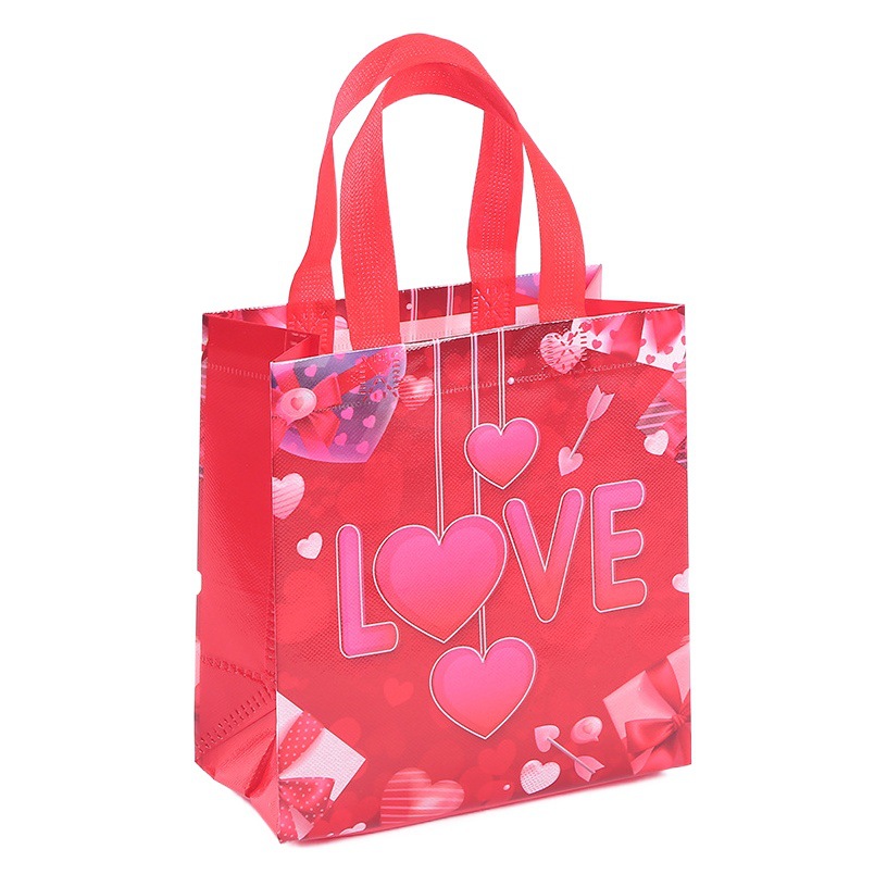 Transfronterizo Día de San Valentín amor bolsa de regalo flores bolsa de embalaje de regalo bolso no tejido regalo de mano portátil