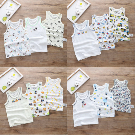 A pack of price new Japanese breathable sweat-absorbent soft boys and girls children spring and summer bottoming home vest waistcoat A pack of price new Japanese breathable sweat-absorbent soft boys and girls children spring and summer bottoming home vest waistcoat