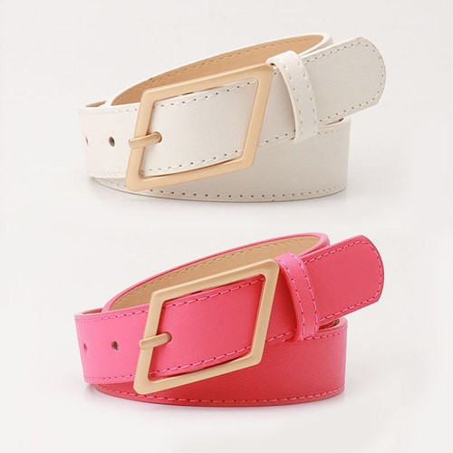 Fashion Belt for Women, Trendy and Personalized, Alloy Pin Buckle, Lady Belt, Korean Style, Simple and Versatile, High-End Belt