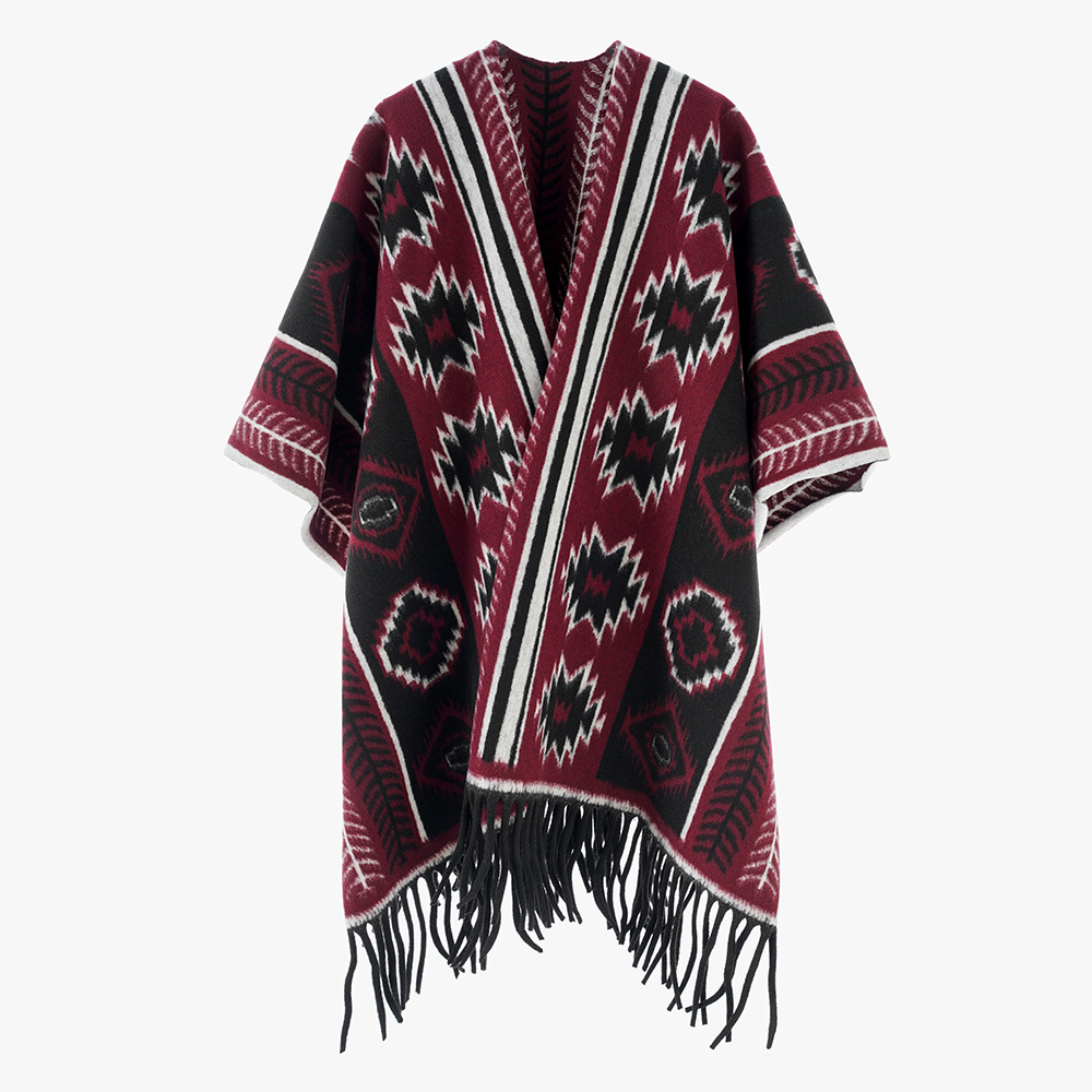 Nuevo Dali otoño y invierno moda femenina coreana caliente imitación chal de cachemira viajes fuera de color estilo nacional retro