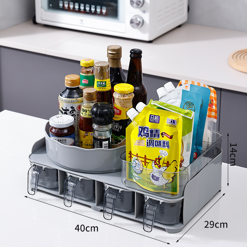 ホームキッチンカウンタートップ調味料ボックス調味料袋収納ボックス調味料瓶調味料ボトル醤油酢収納ボックスセットボックス|undefined