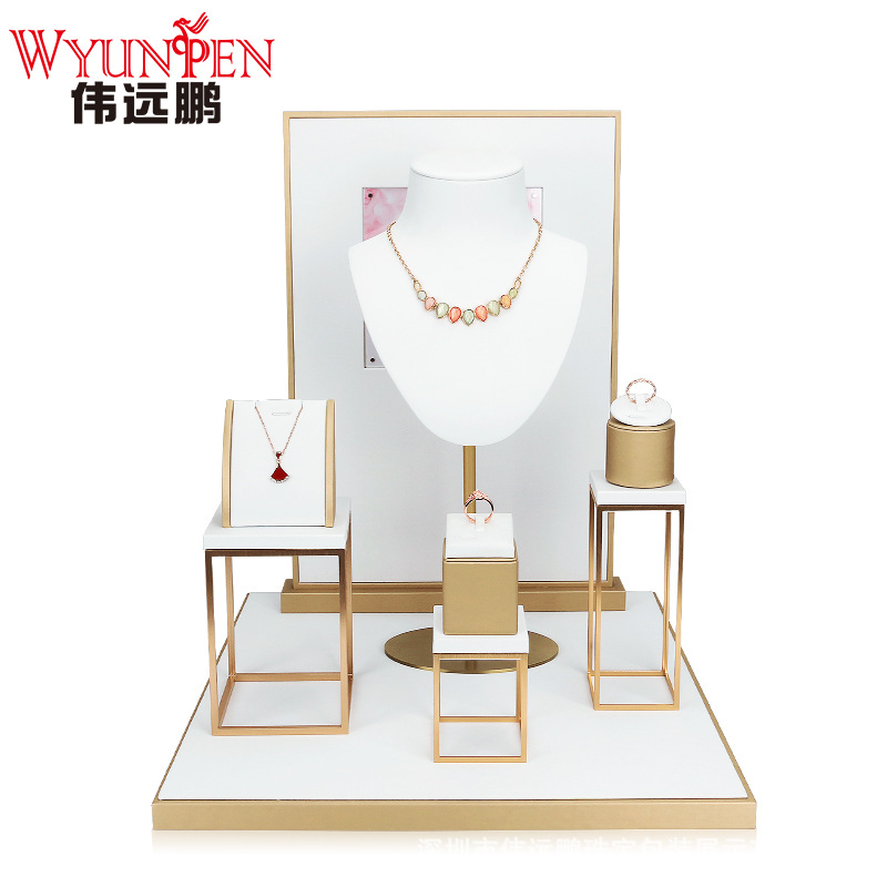 新款飾品展示道具金屬耳釘戒指項鍊展示架櫥窗陳列首飾架珠寶道具