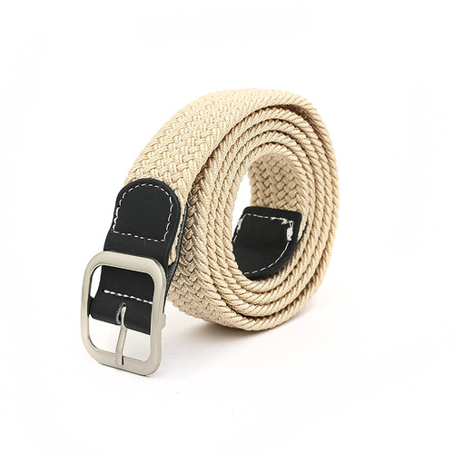 Elastic woven belt for women, Instagram style, young people, student military pants belt, online celebrity belt, men's canvas pants belt