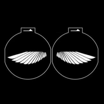 Princess, Please Get in the Other lights - welcome-light-infrared-carbon-fiber-model-1-pair-in-box-angel-wings