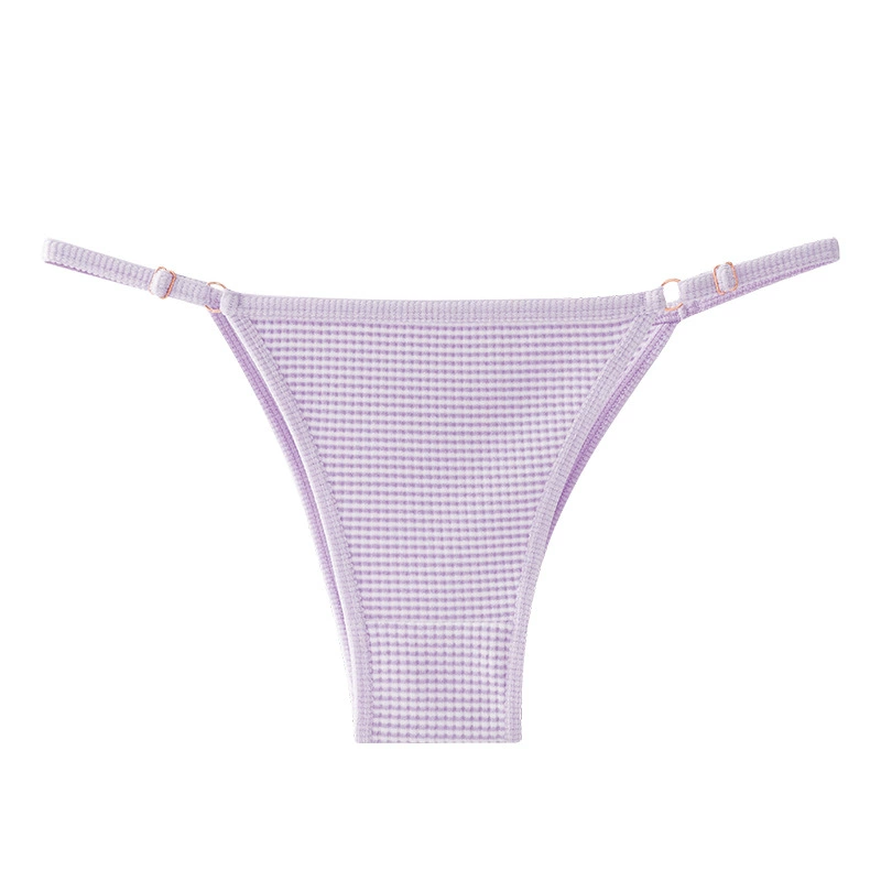Thong panties women, adjustable low-rise straps, soft polyester-elastane fabric