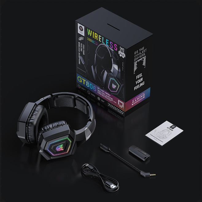 Audífonos Gamer de Diadema GT806 Inalámbricos con Reducción de Ruido y Micrófono para Videojuegos image 7