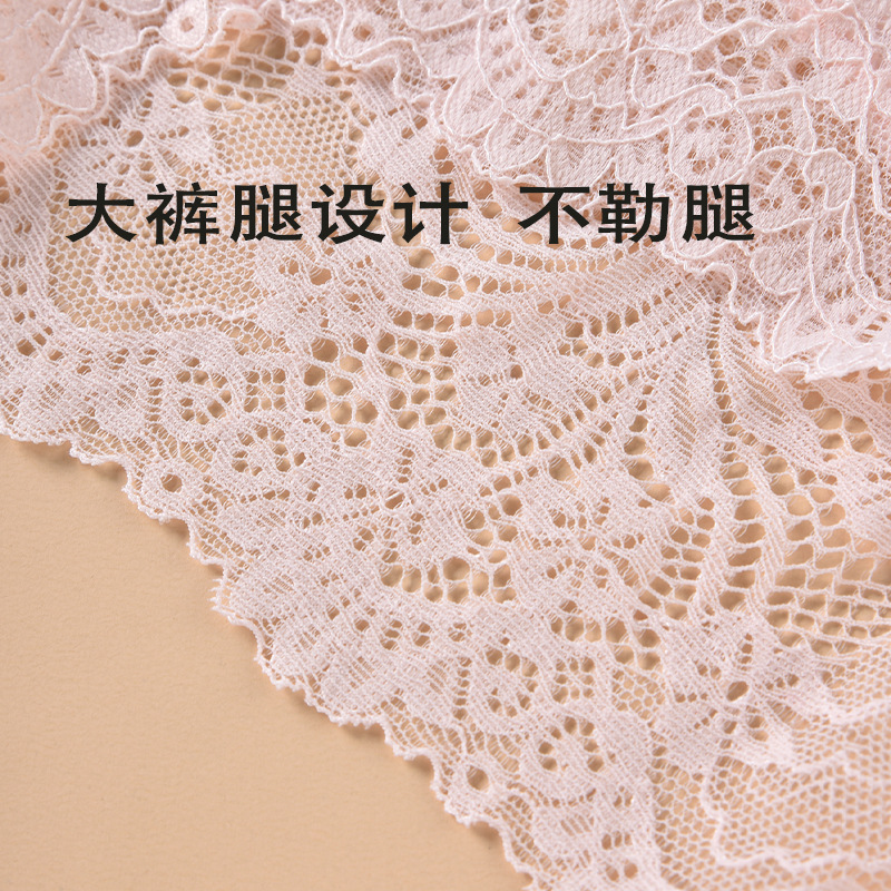 (Cross-border trading), lace cotton pants, underwear, trousers, plus size, high waist 4