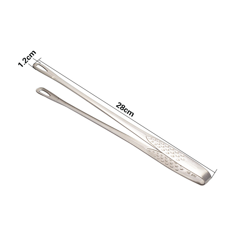 Acero inoxidable 304 estilo coreano al aire libre barbacoa clip filete clip alargado comida clip barbacoa tijeras