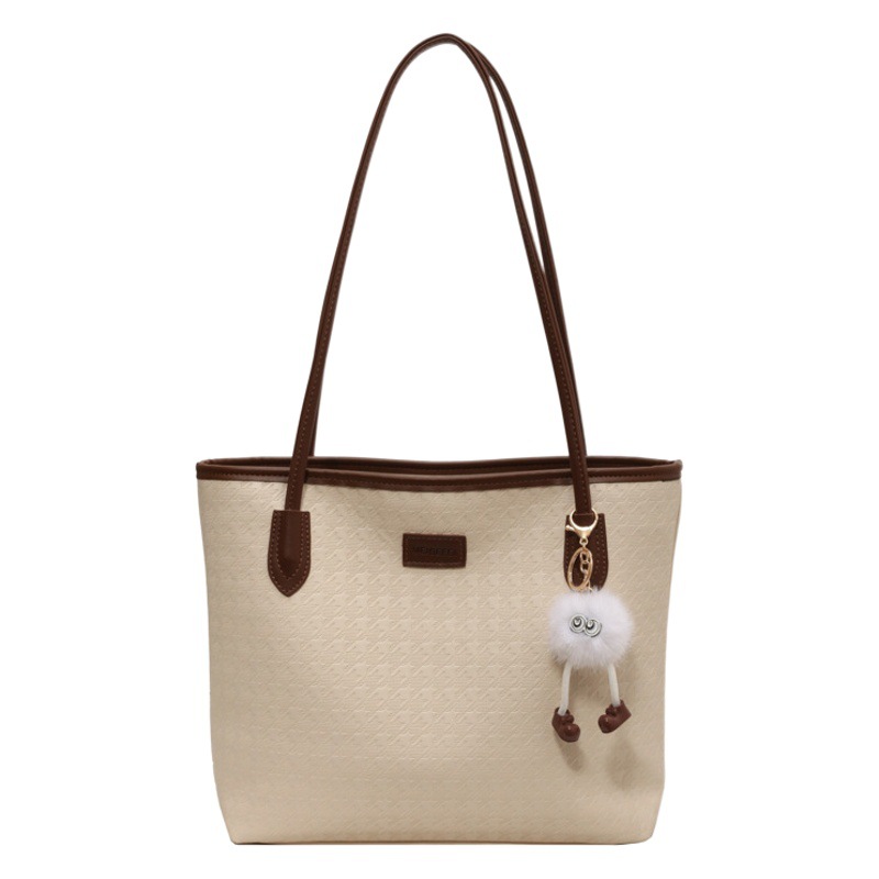 Bolso de gran capacidad de cercanías de moda 2023 nuevo bolso de mujer bolso de hombro de estilo occidental casual todo partido bolso de mano de color de contraste de moda