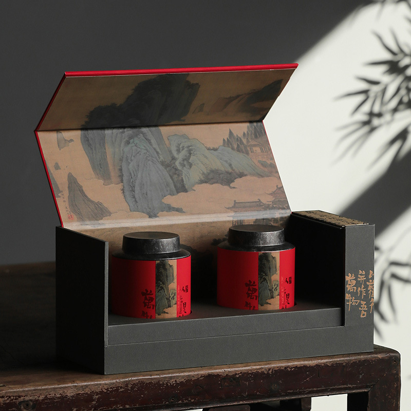 高档复古茶叶包装盒空盒子绿茶白茶红茶优惠通用半斤装茶叶礼盒