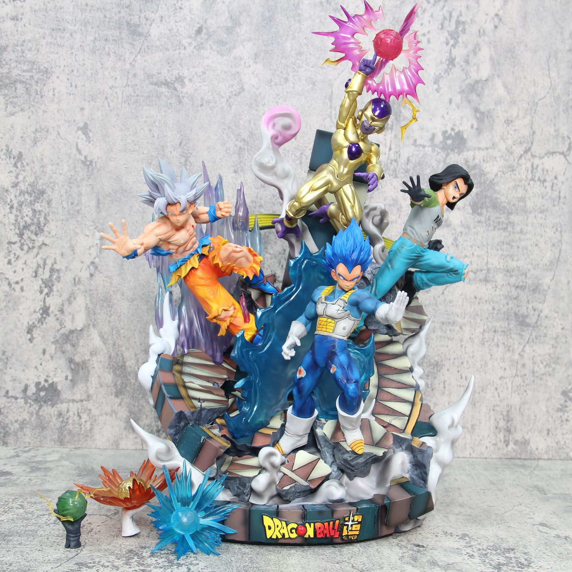 超大号手办七龙珠力量大会孙悟空贝吉塔弗利萨17号模型摆件