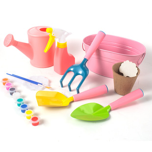 Children's Gardening Tools Shovel Set Pink Plastic Sand Digging Shovel Small Shovel Special Tool Garden Rake