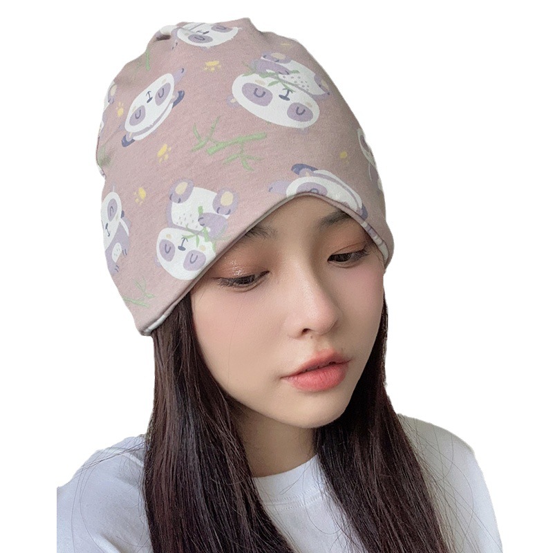 Discharged confinement cap postpartum spring and autumn women's maternity hat pure cotton spring and summer thin face-looking small fashion confinement headscarf