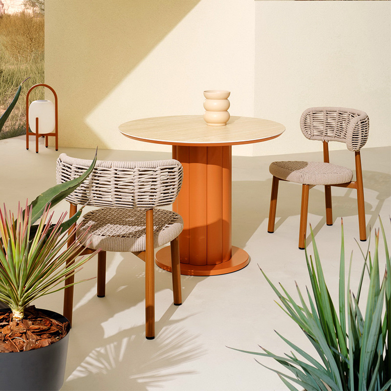 Mesa y silla al aire libre Villa patio al aire libre Jardín a prueba de lluvia silla de vidna terraza al aire libre silla de bar balcón mesa y silla de ocio combinación