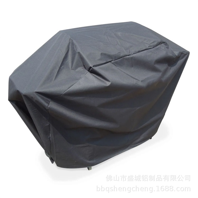 Funda para parrilla de barbacoa para exteriores, funda para parrilla con marco, tela Oxford negra, impermeable, a prueba de lluvia, parasol